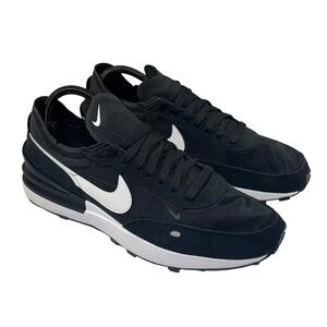 NEW Nike Waffle One Sneaker Womens 9.5 Black White Running Low Retro Casual Shoe